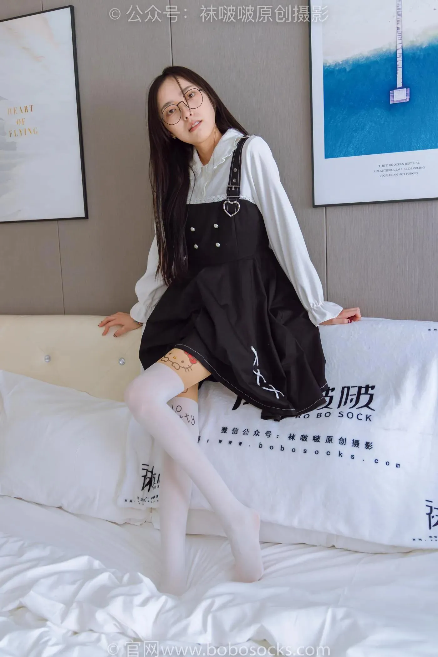 [BoBoSocks袜啵啵]NO.177 稚予-皮鞋、厚白丝（脚底猫爪印款） [140P]插图7